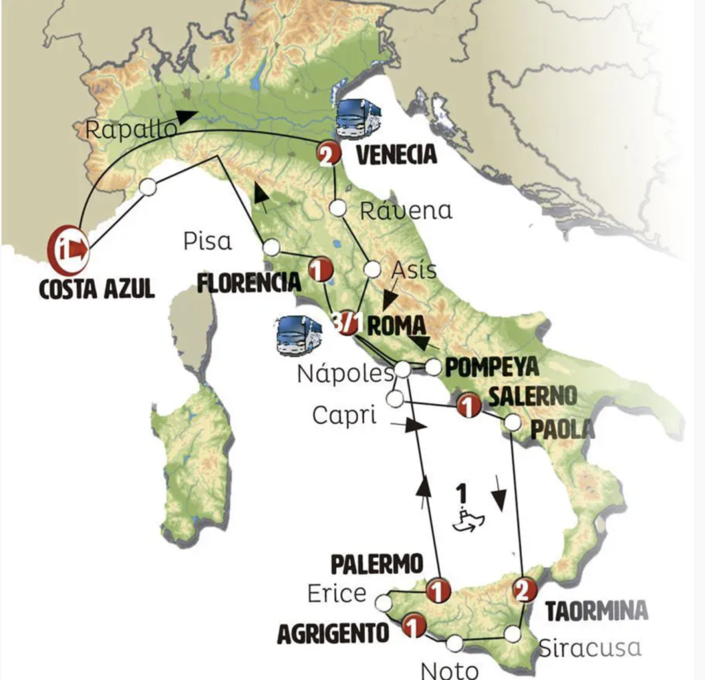 Italia de Norte a Sur