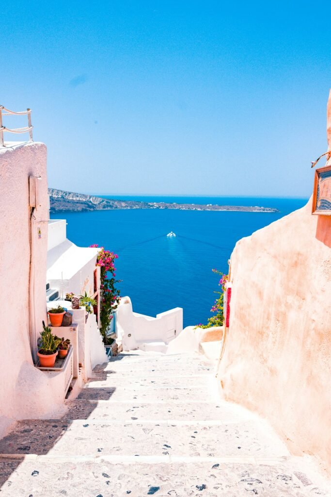 Casas blancas de Santorini, Grecia
