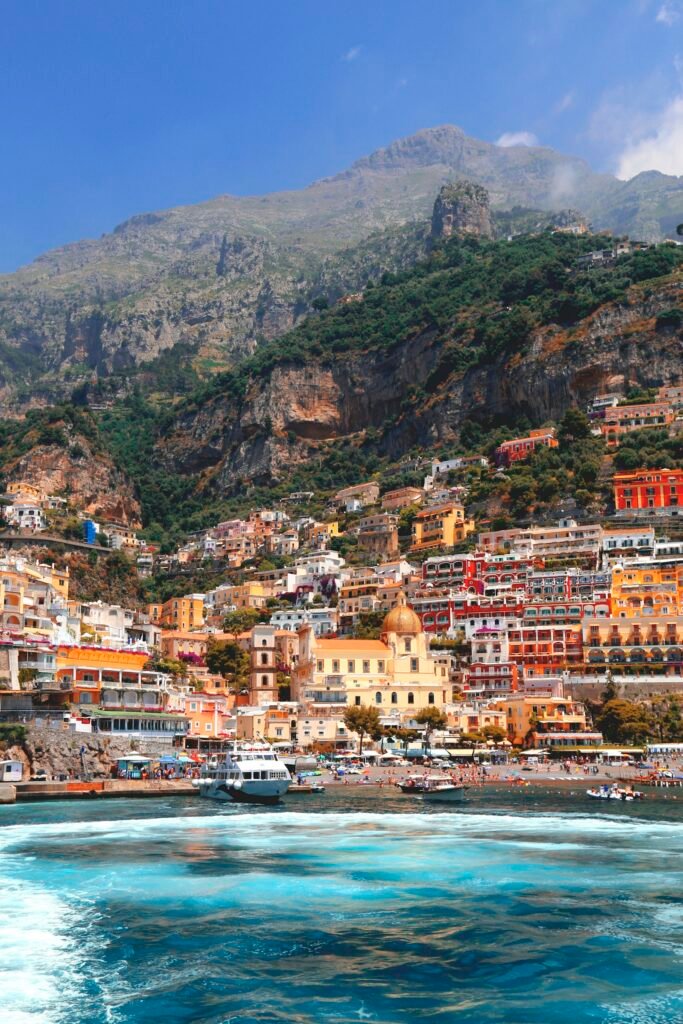 Casas coloridas de Positano, Costa Amalfitana